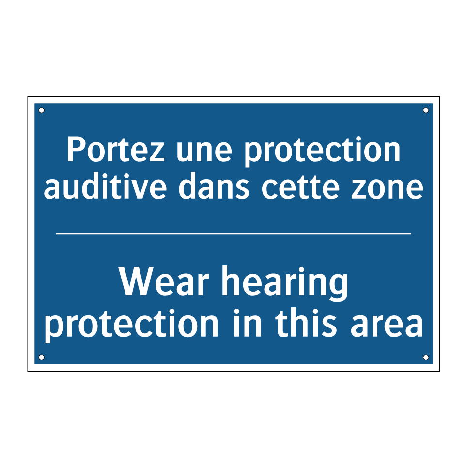 Portez une protection auditive  /.../ - Wear hearing protection in this  /.../