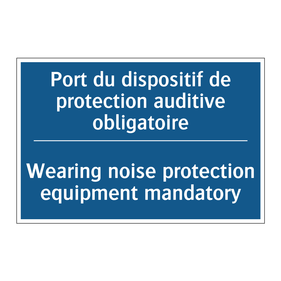 Port du dispositif de protection  /.../ - Wearing noise protection equipment  /.../
