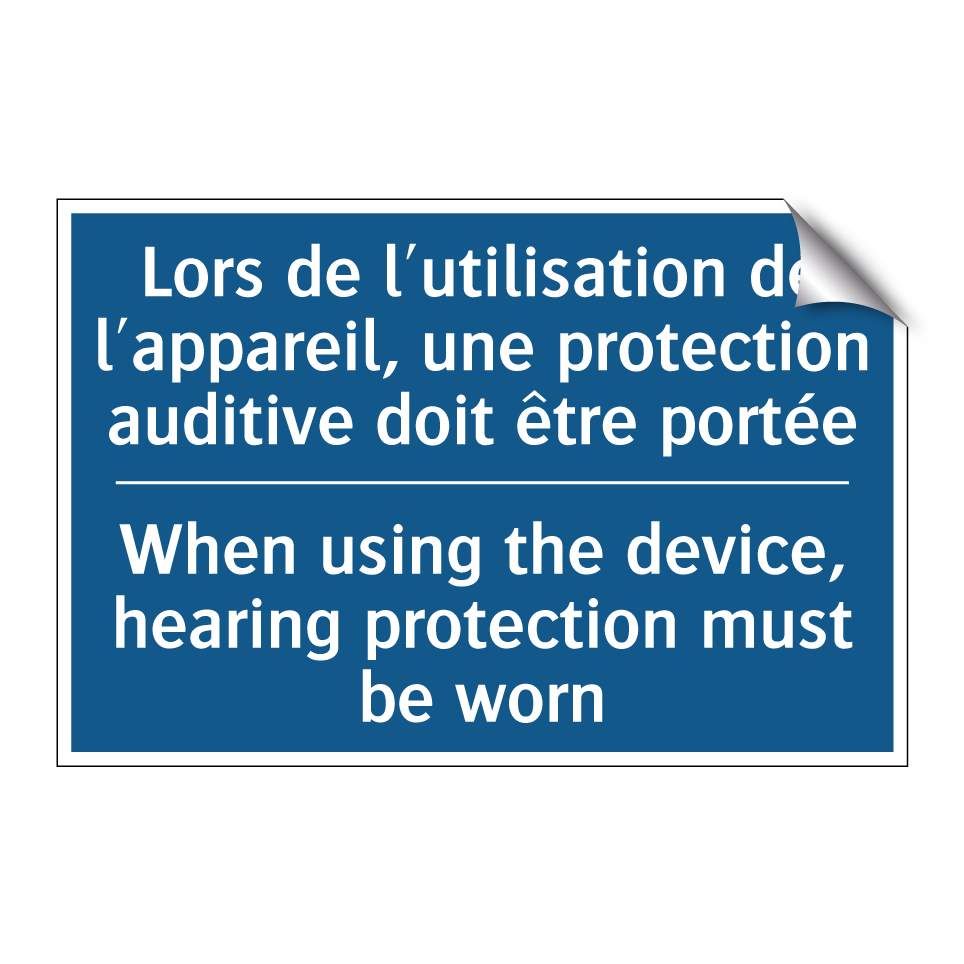 Lors de l'utilisation de l'appareil,  /.../ - When using the device, hearing  /.../