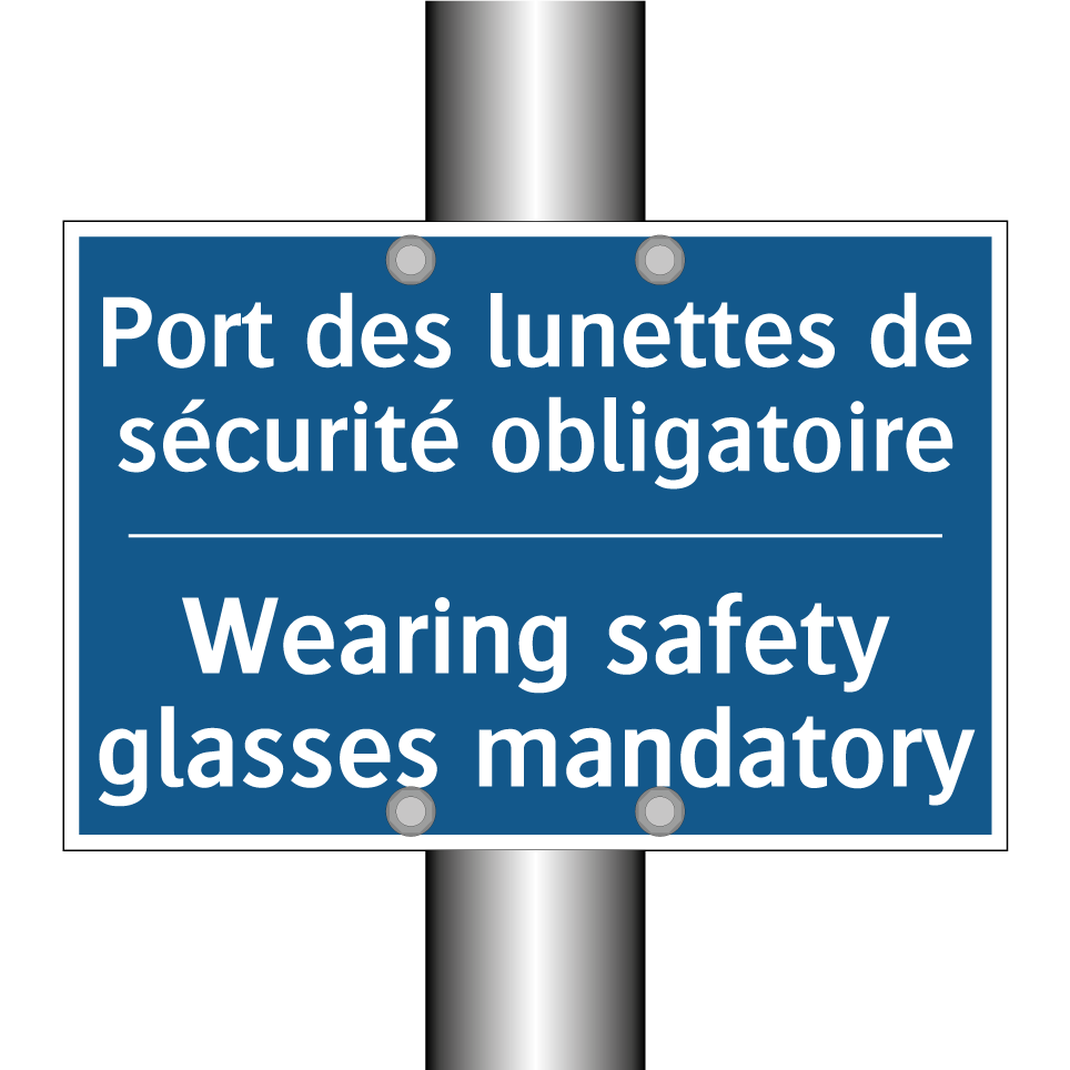 Port des lunettes de sécurité  /.../ - Wearing safety glasses mandatory /.../