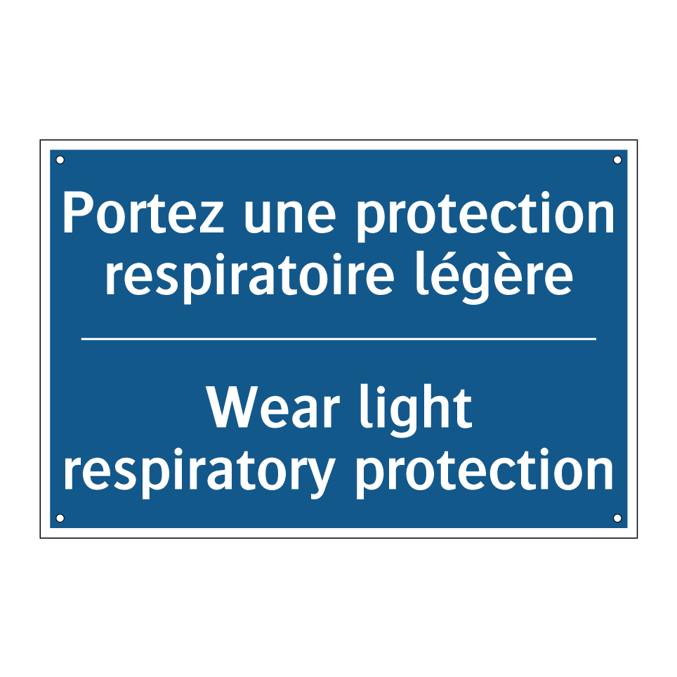 Portez une protection respiratoire  /.../ - Wear light respiratory protection /.../