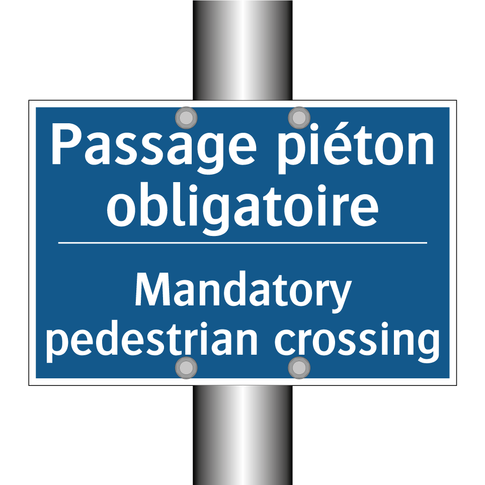 Passage piéton obligatoire - Mandatory pedestrian crossing