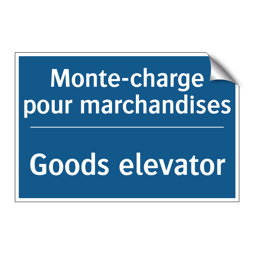 Monte-charge pour marchandises - Goods elevator