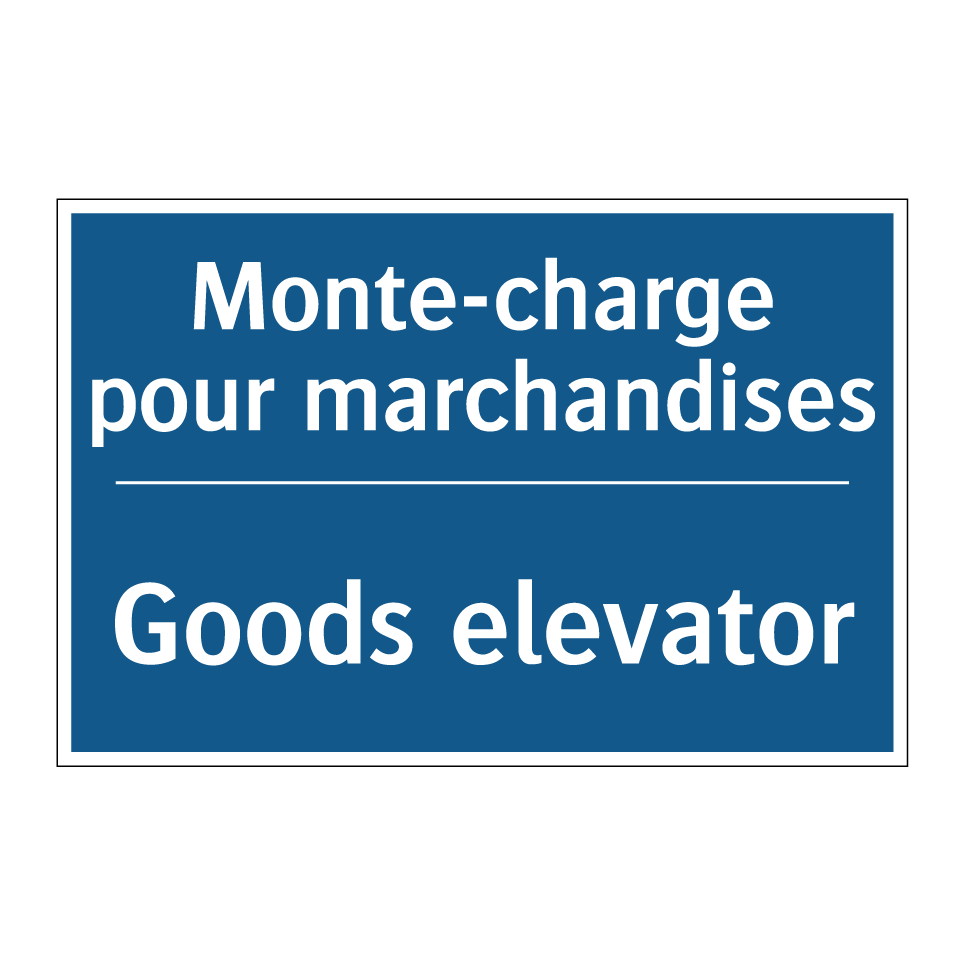 Monte-charge pour marchandises - Goods elevator