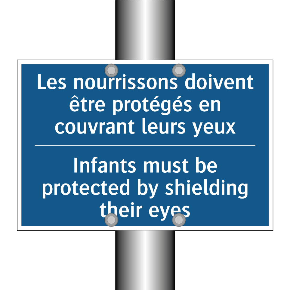 Les nourrissons doivent être protégés  /.../ - Infants must be protected by shielding  /.../