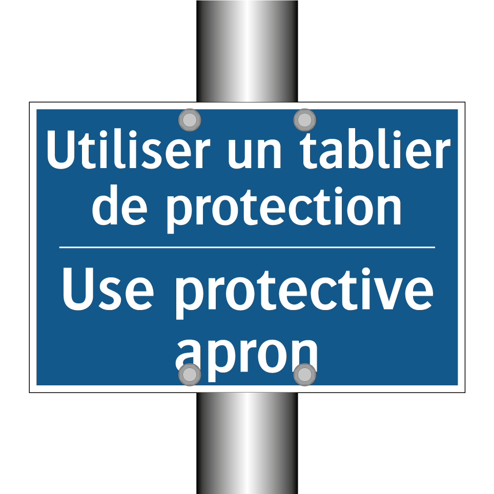 Utiliser un tablier de protection /.../ - Use protective apron