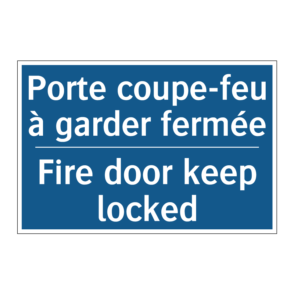 Porte coupe-feu à garder fermée /.../ - Fire door keep locked