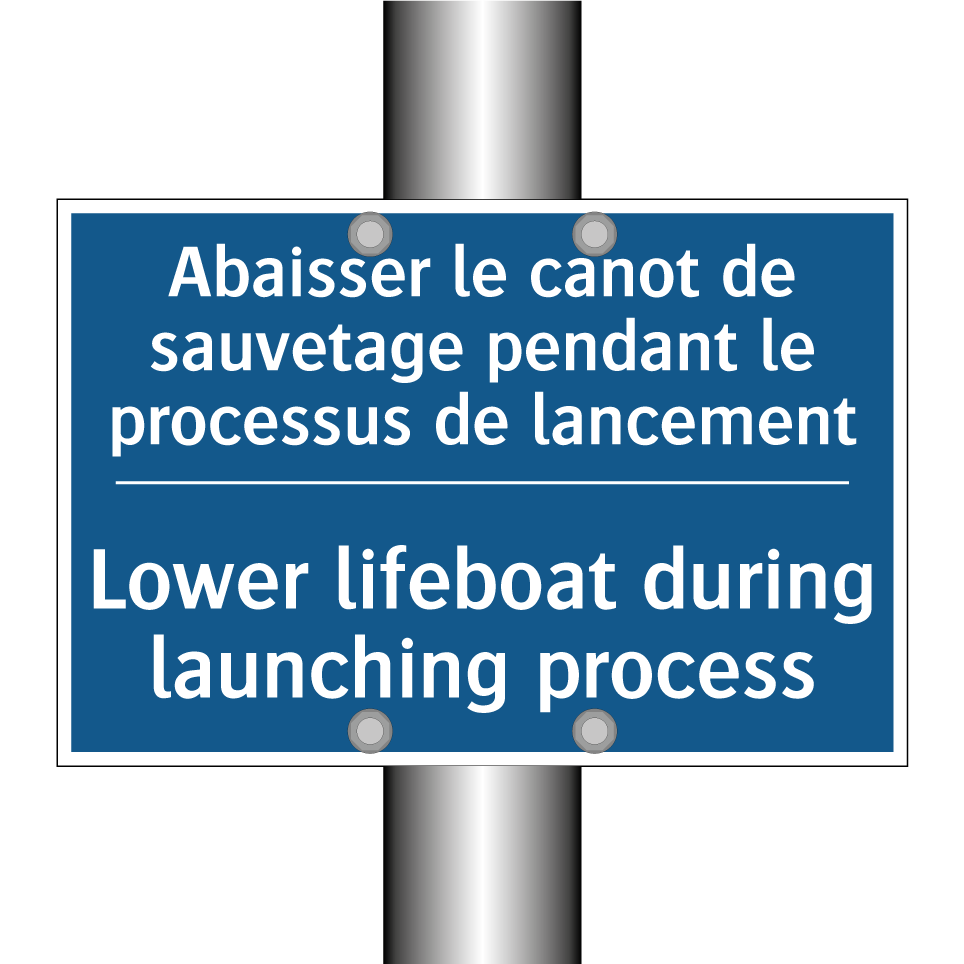 Abaisser le canot de sauvetage  /.../ - Lower lifeboat during launching  /.../