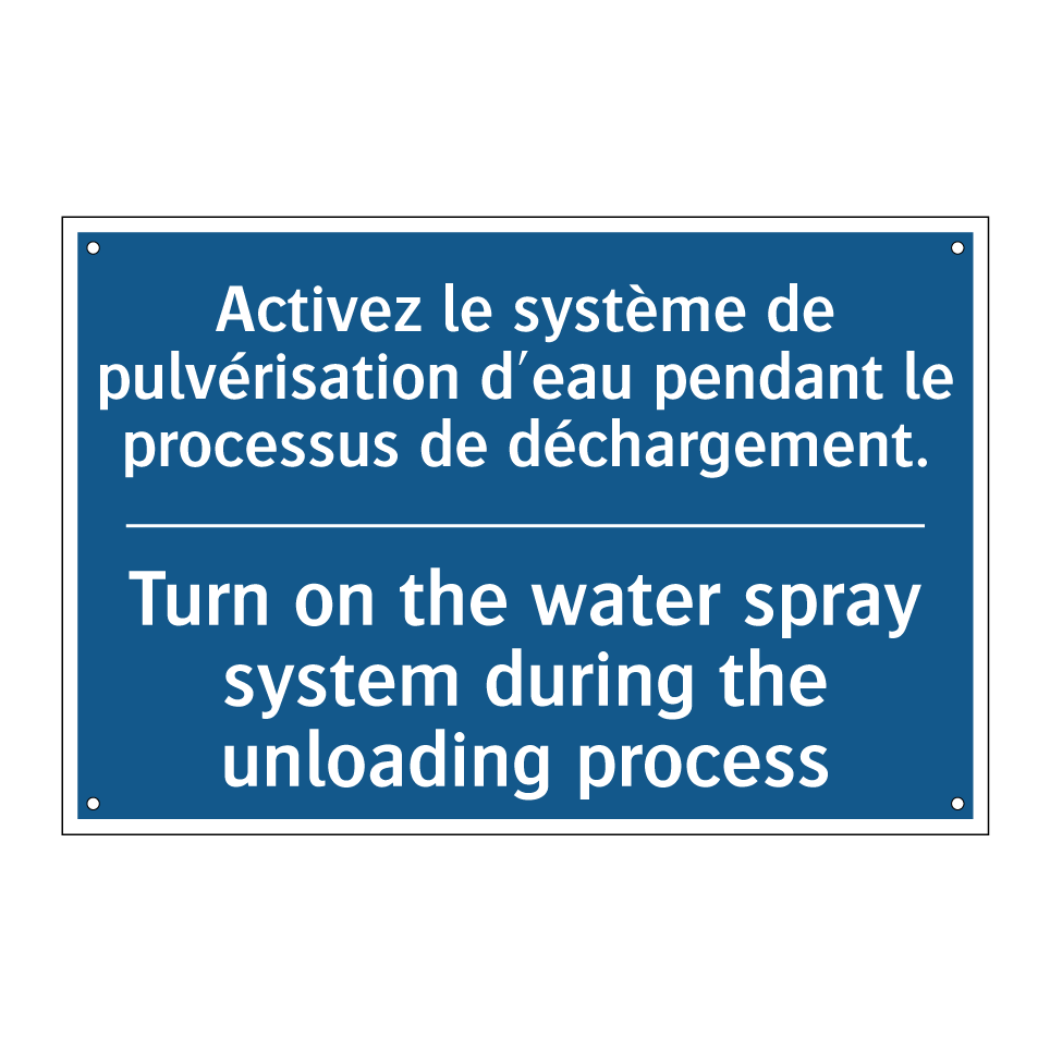 Activez le système de pulvérisation  /.../ - Turn on the water spray system  /.../
