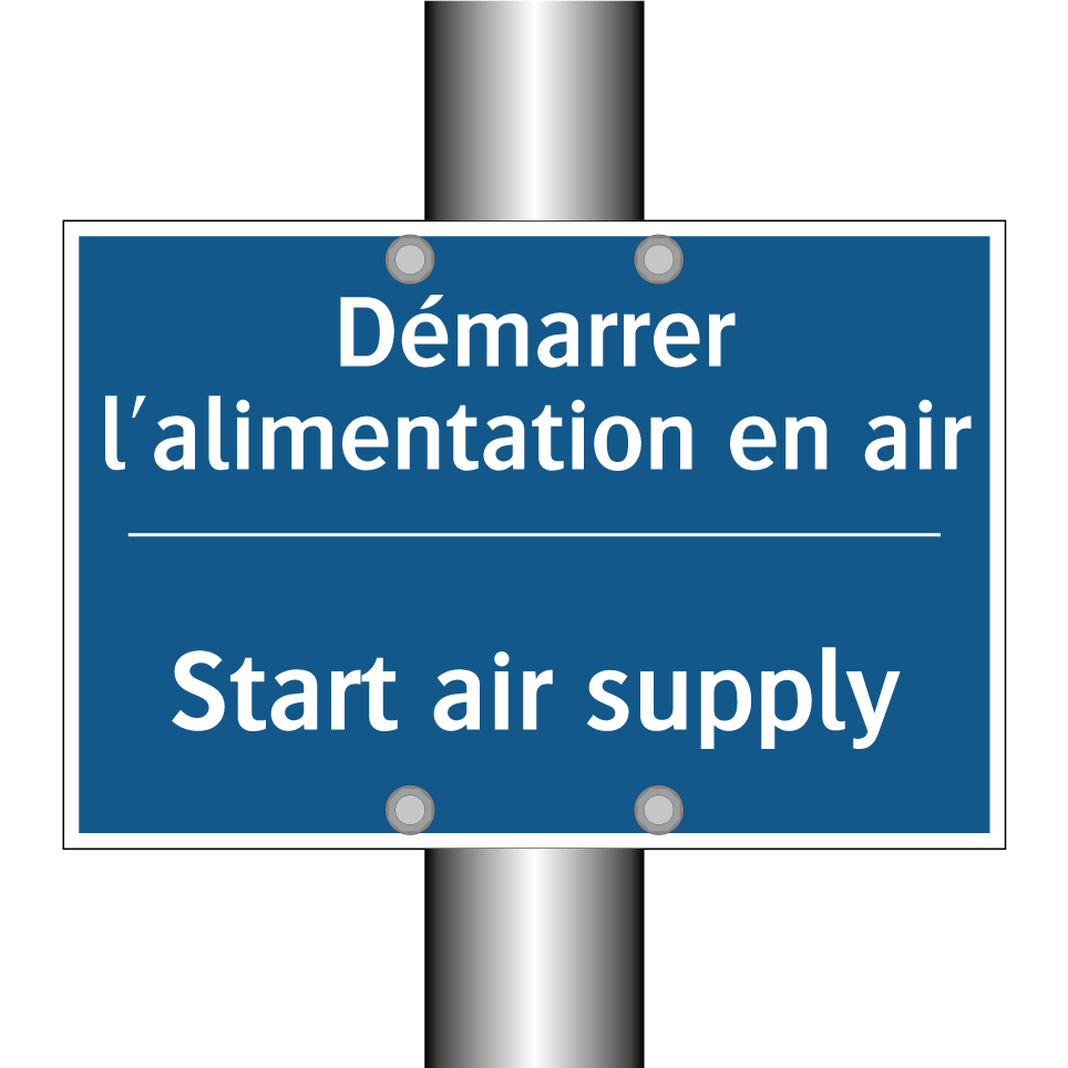Démarrer l'alimentation en air - Start air supply