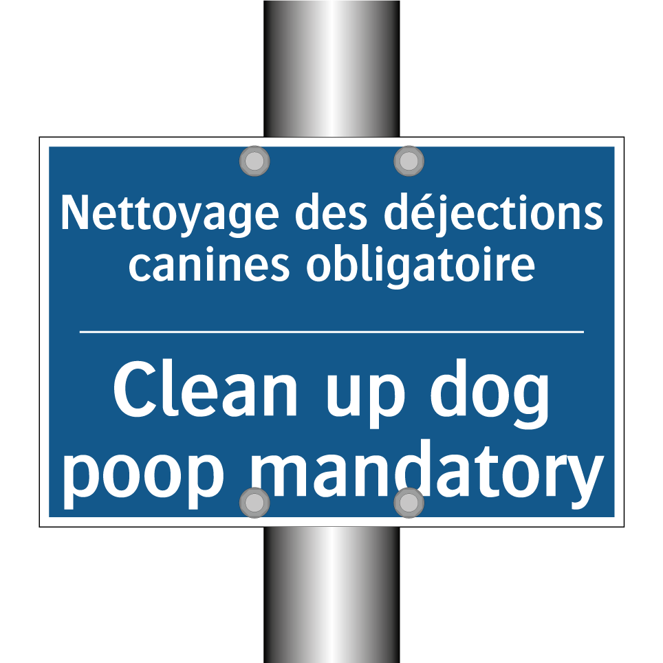Nettoyage des déjections canines  /.../ - Clean up dog poop mandatory