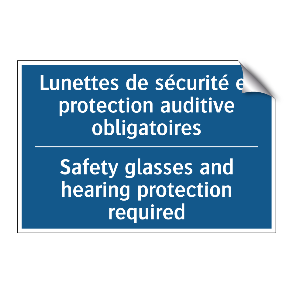 Lunettes de sécurité et protection  /.../ - Safety glasses and hearing protection  /.../