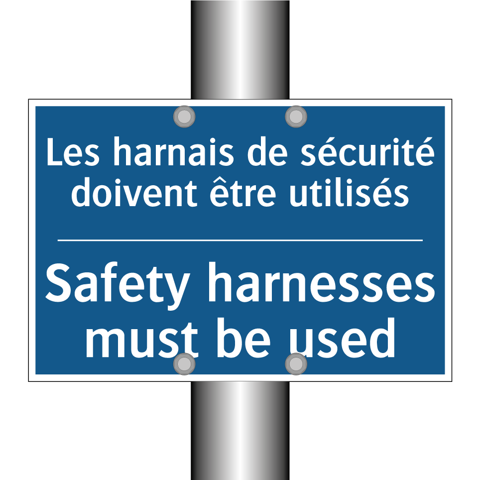 Les harnais de sécurité doivent  /.../ - Safety harnesses must be used