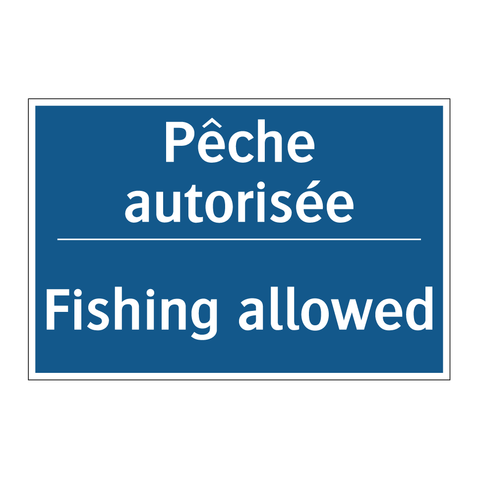 Pêche autorisée - Fishing allowed