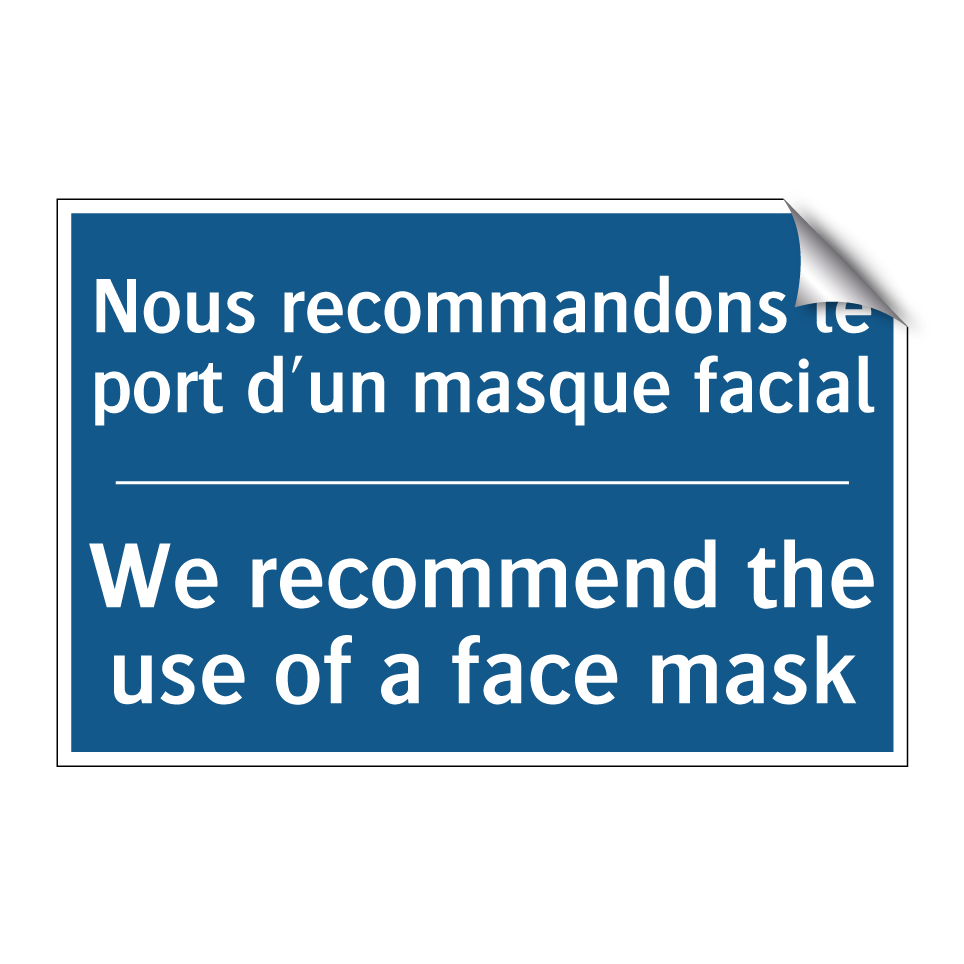 Nous recommandons le port d'un  /.../ - We recommend the use of a face  /.../