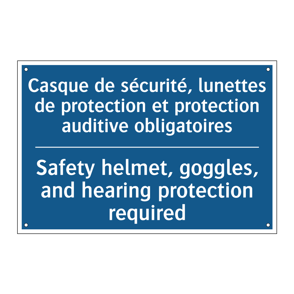 Casque de sécurité, lunettes de  /.../ - Safety helmet, goggles, and hearing  /.../