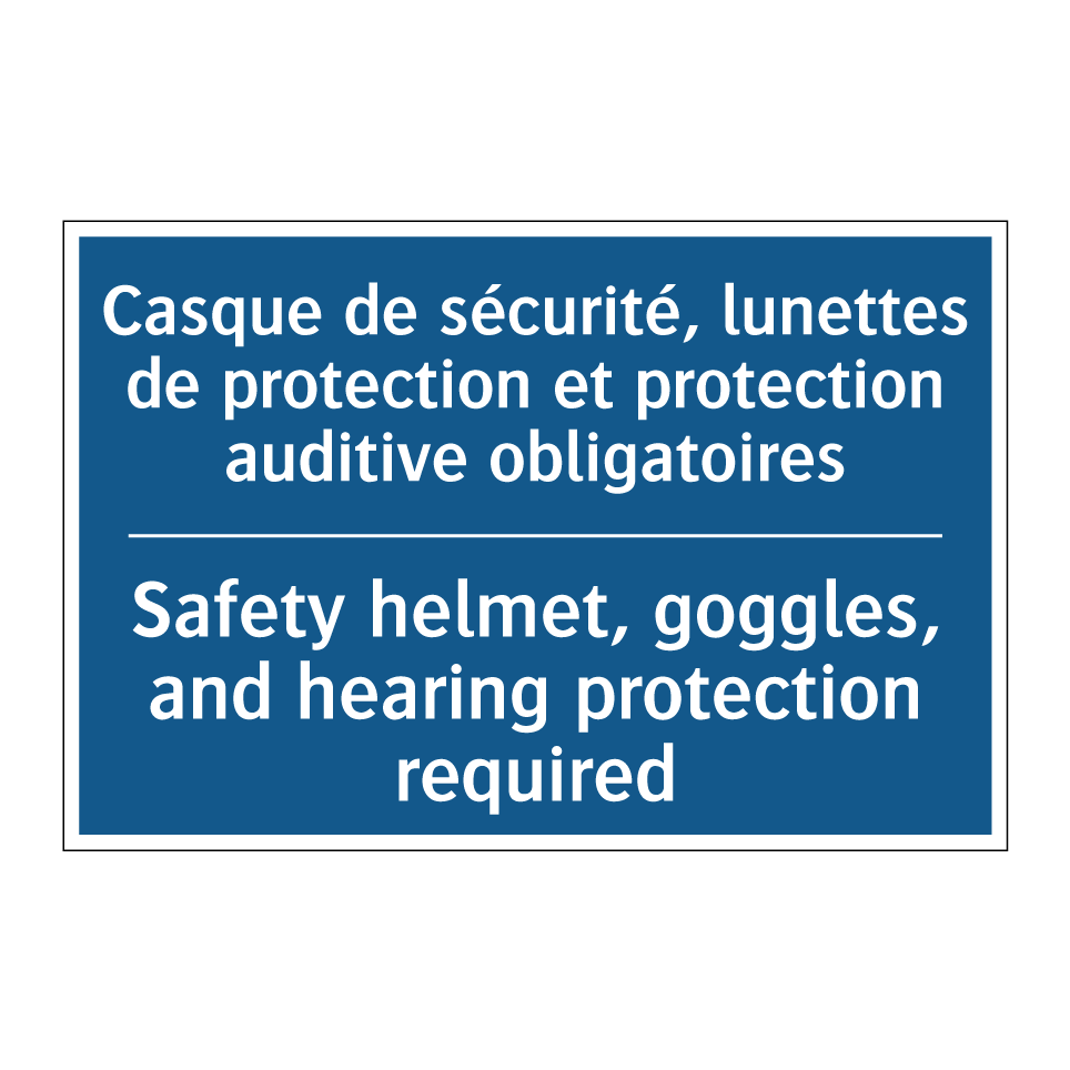 Casque de sécurité, lunettes de  /.../ - Safety helmet, goggles, and hearing  /.../