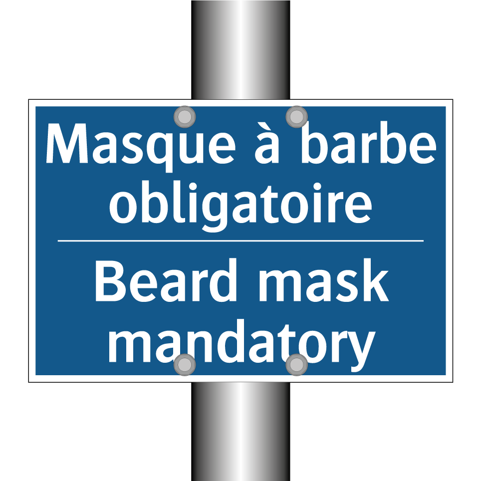 Masque à barbe obligatoire - Beard mask mandatory