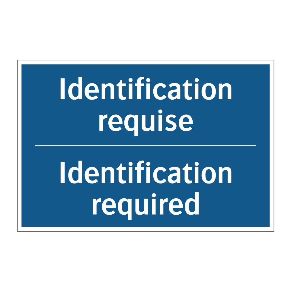 Identification requise - Identification required