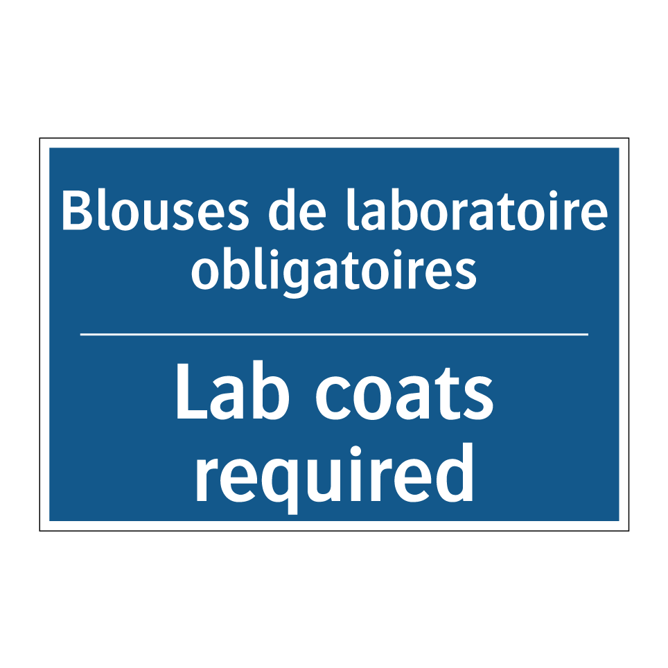 Blouses de laboratoire obligatoires /.../ - Lab coats required