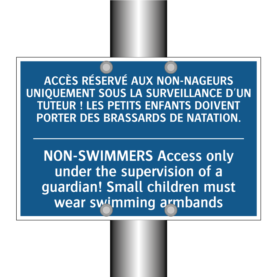 ACCÈS RÉSERVÉ AUX NON-NAGEURS  /.../ - NON-SWIMMERS Access only under  /.../