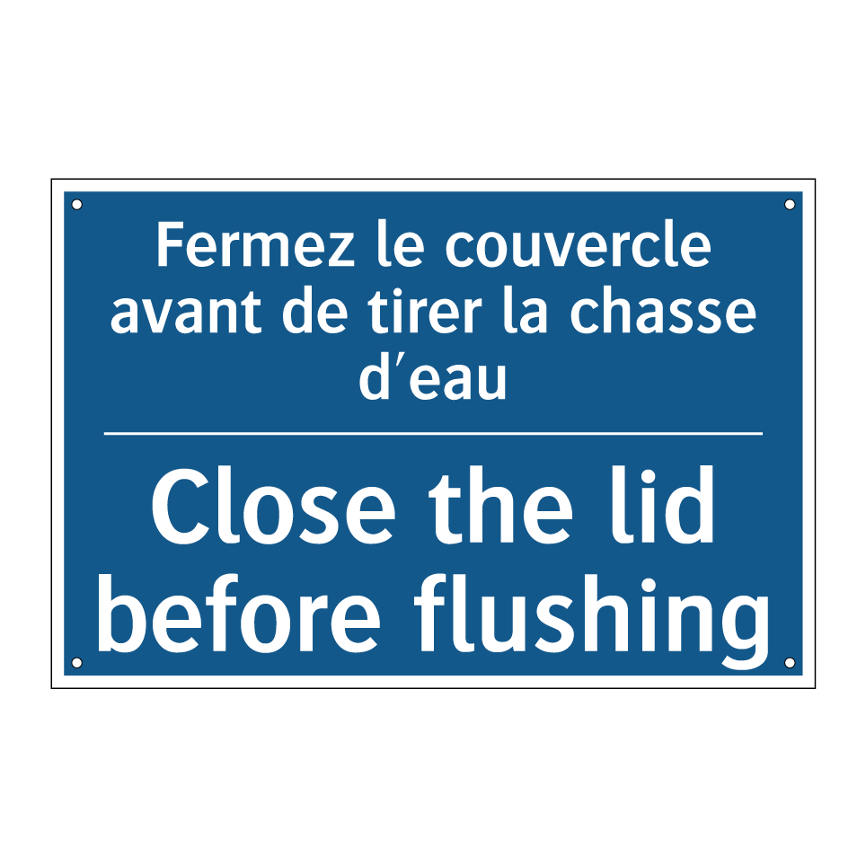 Fermez le couvercle avant de tirer  /.../ - Close the lid before flushing
