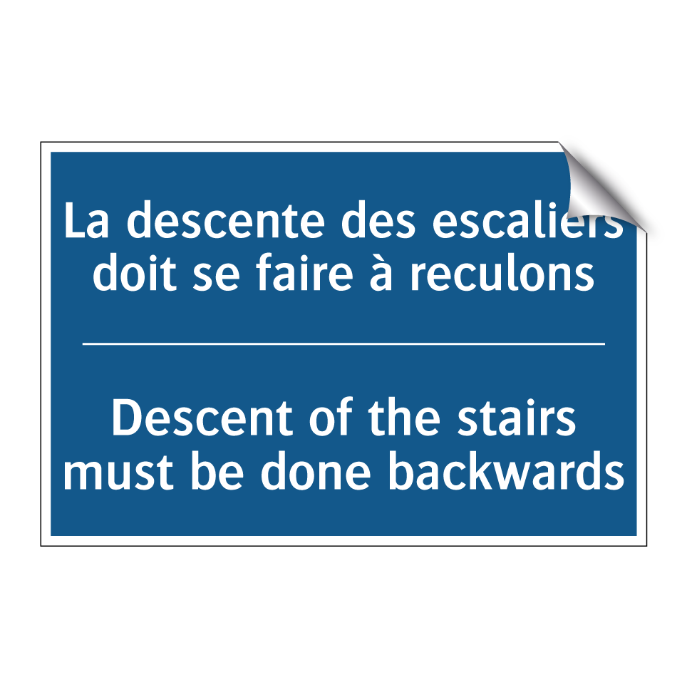 La descente des escaliers doit  /.../ - Descent of the stairs must be  /.../