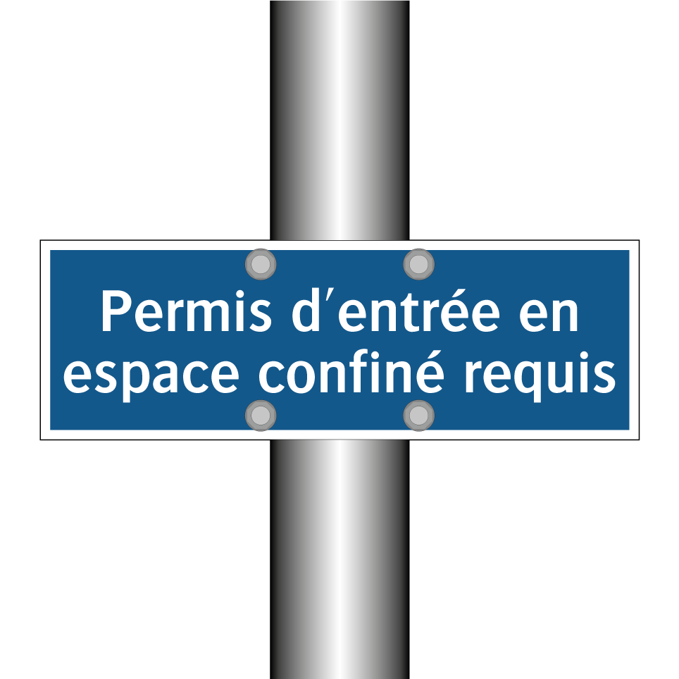 Permis d'entrée en espace confiné requis