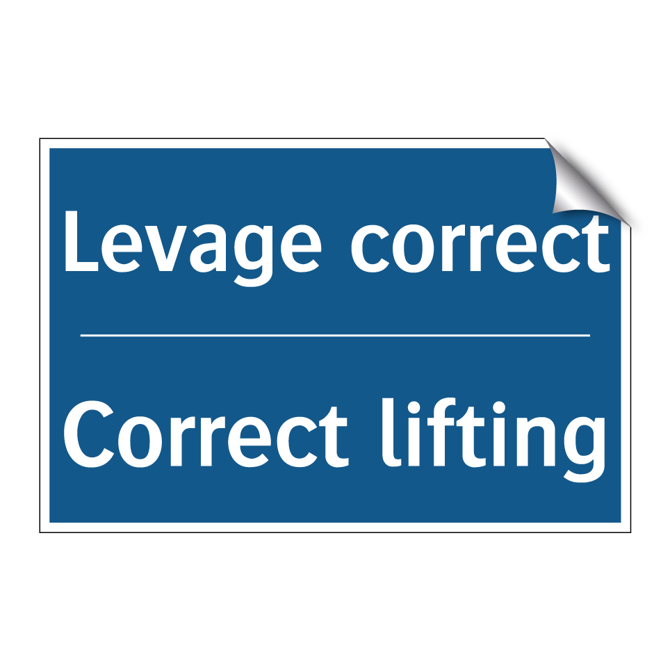 Levage correct - Correct lifting