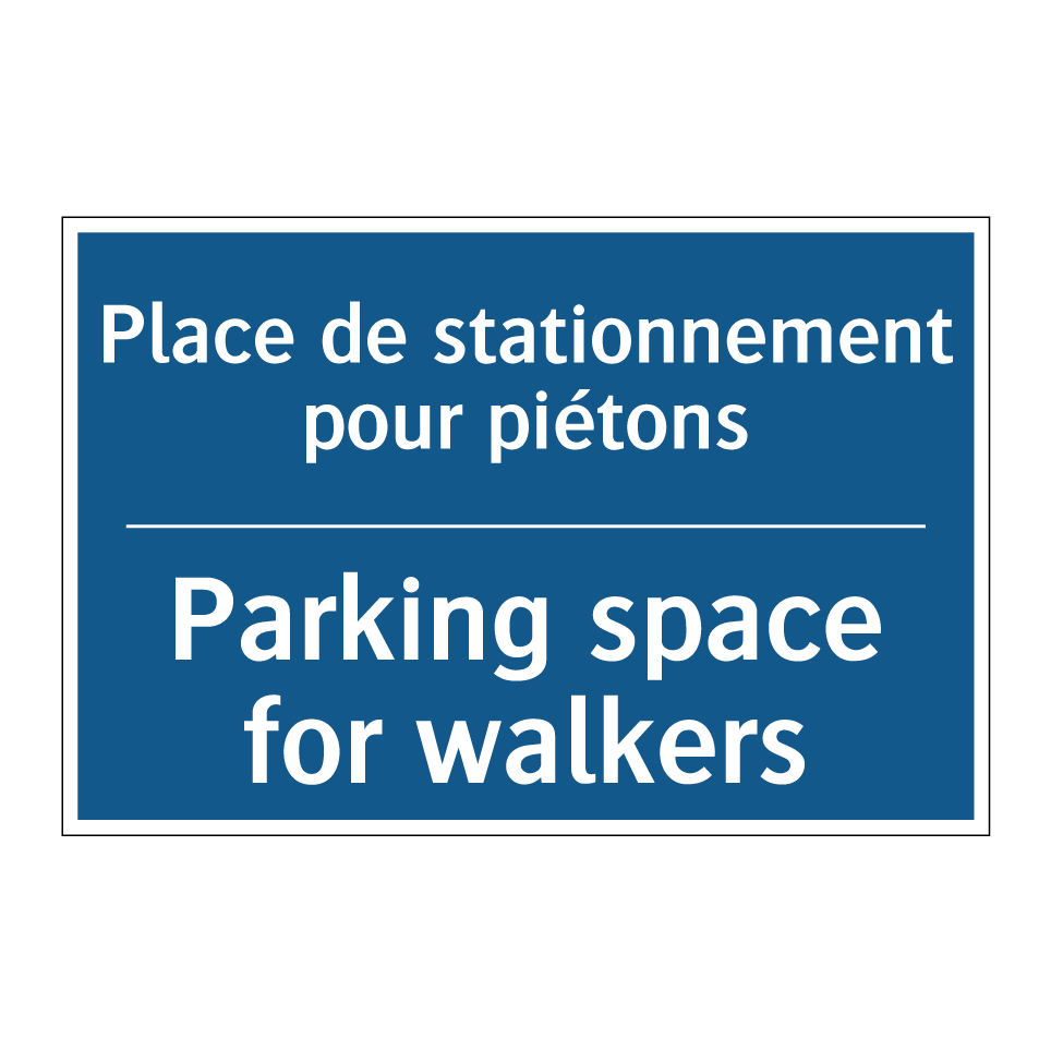 Place de stationnement pour piétons /.../ - Parking space for walkers