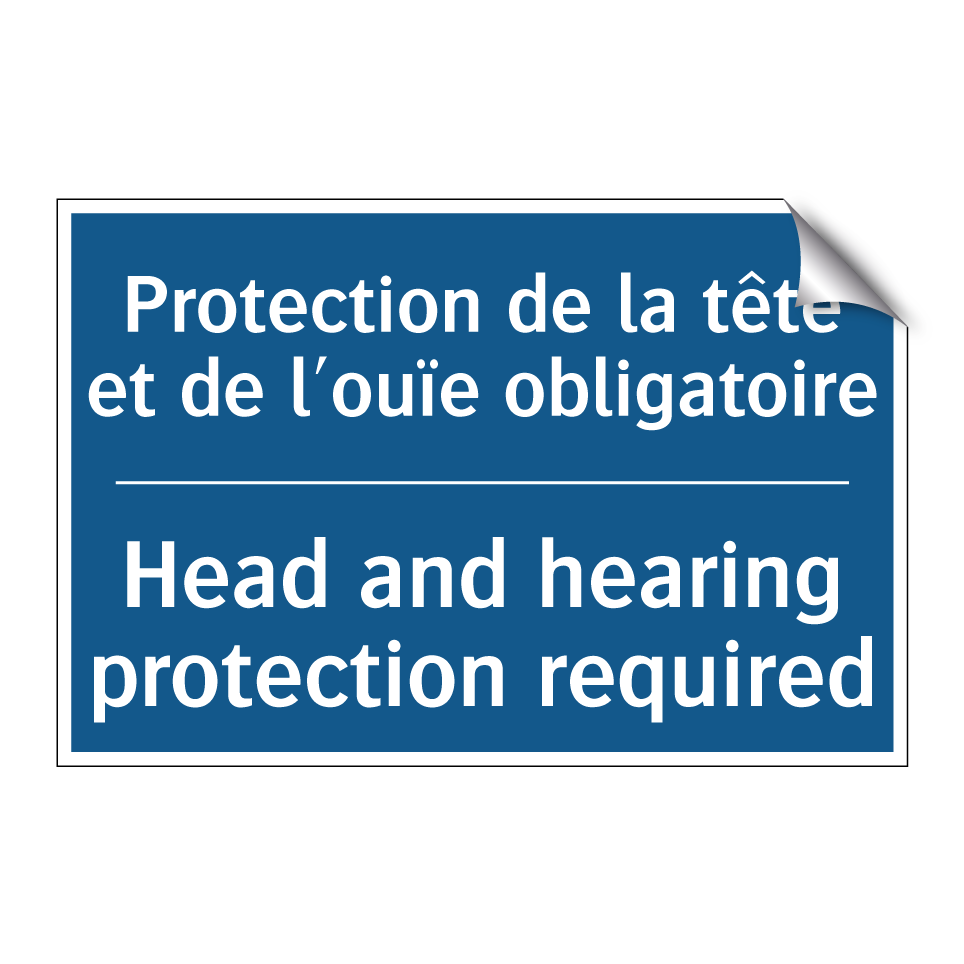 Protection de la tête et de l'ouïe  /.../ - Head and hearing protection required /.../