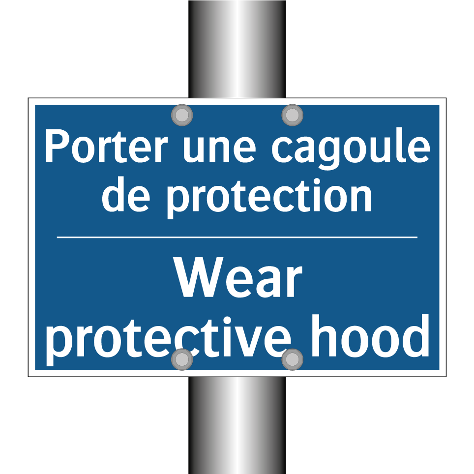 Porter une cagoule de protection /.../ - Wear protective hood