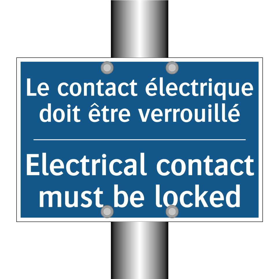 Le contact électrique doit être  /.../ - Electrical contact must be locked /.../