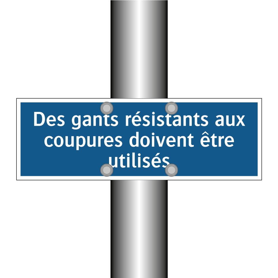 Des gants résistants aux coupures doivent être utilisés