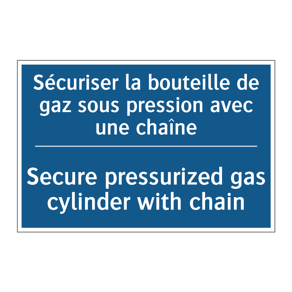 Sécuriser la bouteille de gaz  /.../ - Secure pressurized gas cylinder  /.../