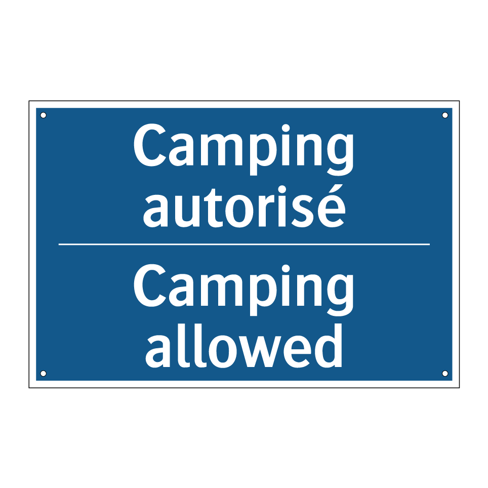 Camping autorisé - Camping allowed