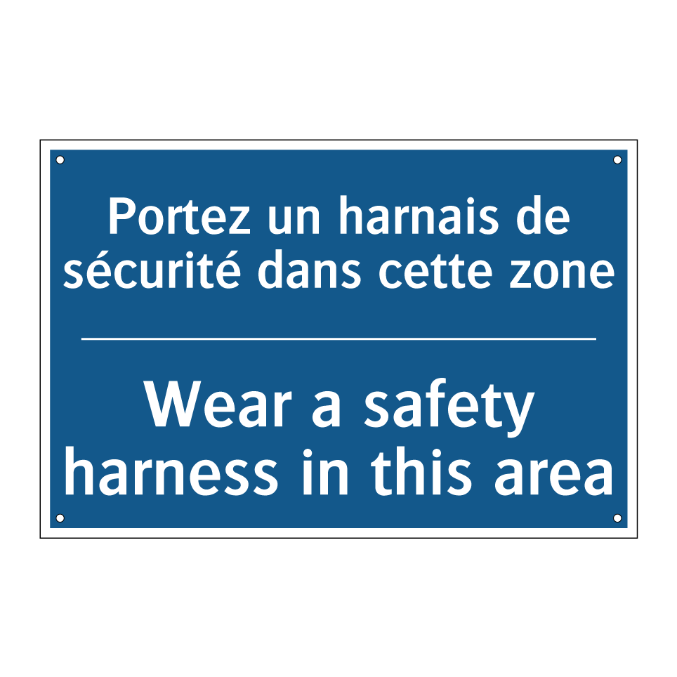 Portez un harnais de sécurité  /.../ - Wear a safety harness in this  /.../