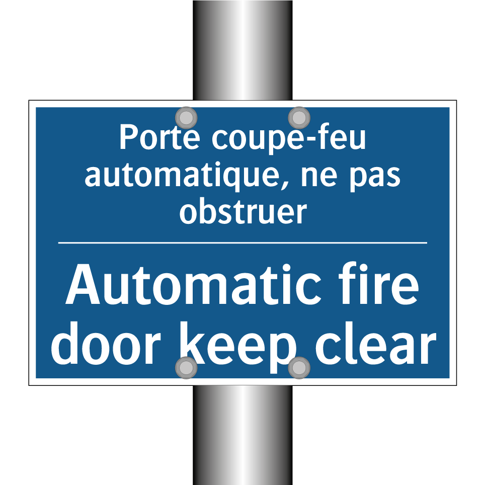 Porte coupe-feu automatique, ne  /.../ - Automatic fire door keep clear