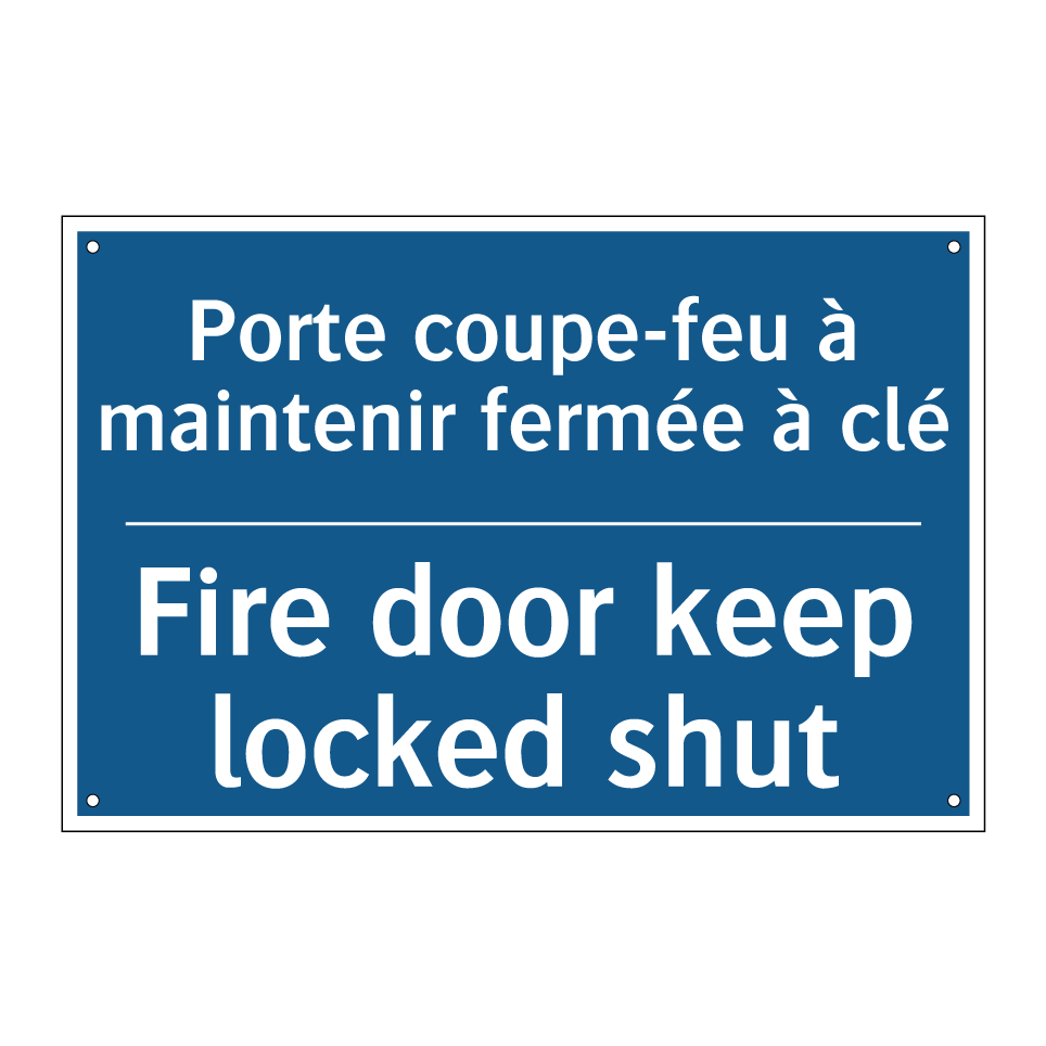 Porte coupe-feu à maintenir fermée  /.../ - Fire door keep locked shut