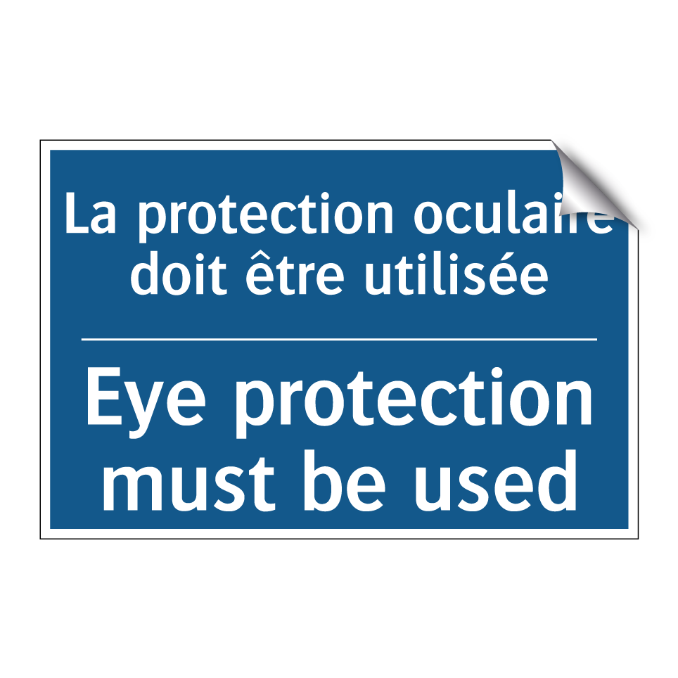 La protection oculaire doit être  /.../ - Eye protection must be used