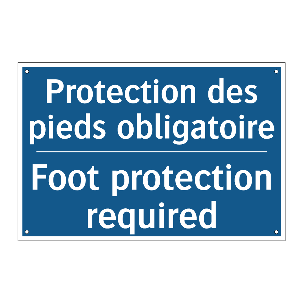 Protection des pieds obligatoire /.../ - Foot protection required