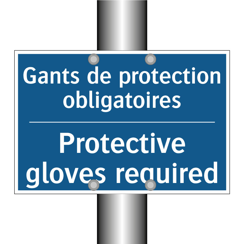 Gants de protection obligatoires /.../ - Protective gloves required