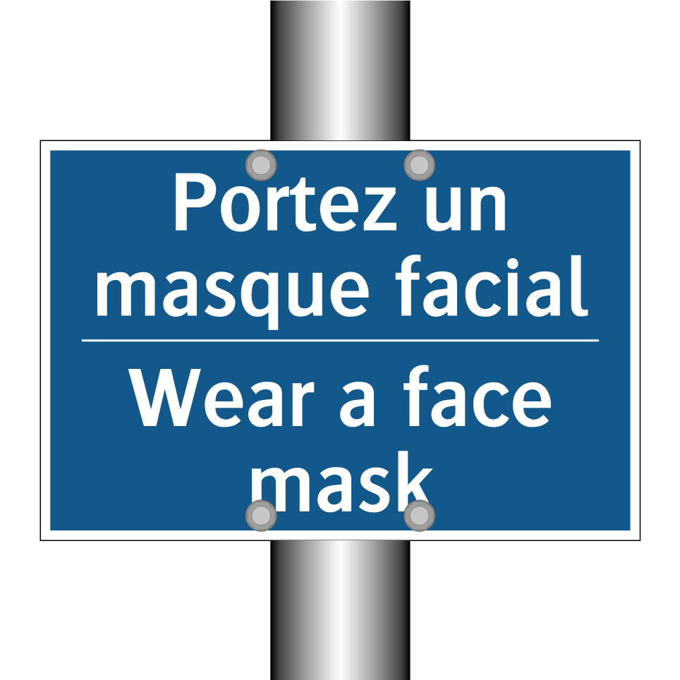 Portez un masque facial - Wear a face mask