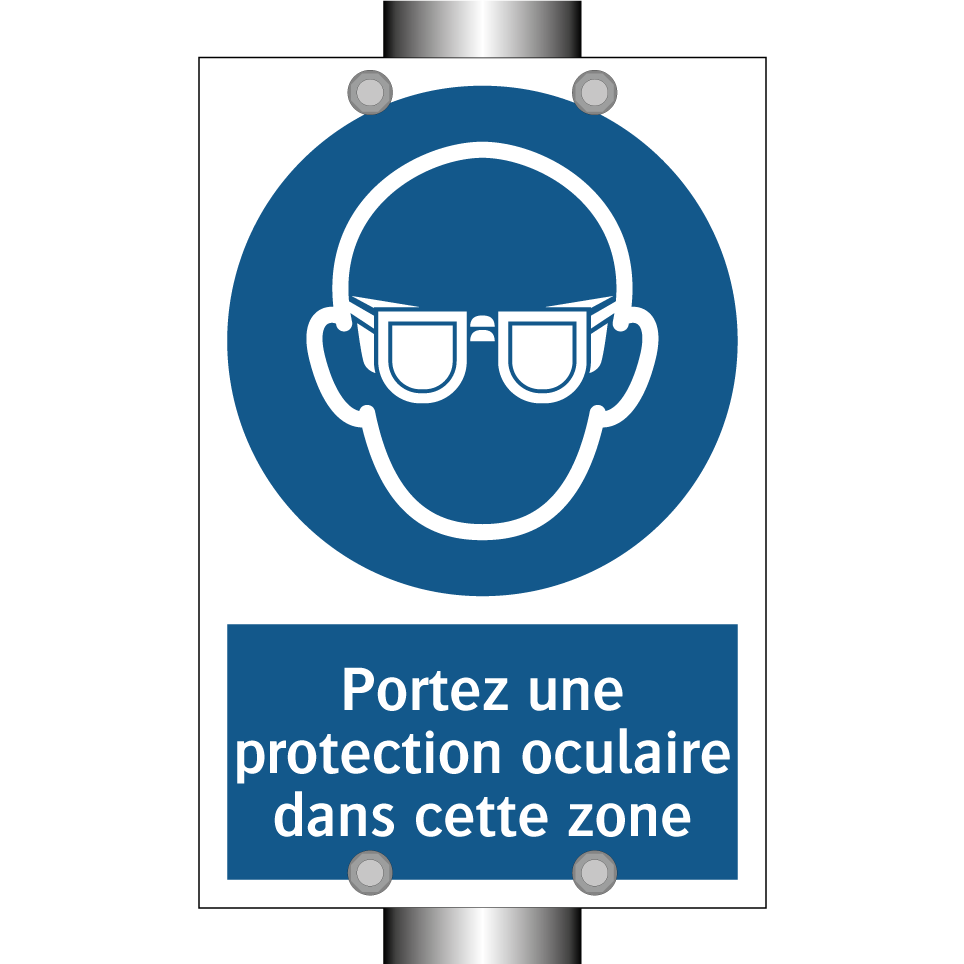 Portez une protection oculaire dans cette zone