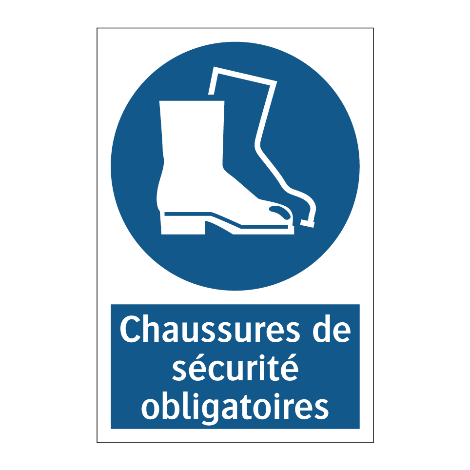 Chaussures de sécurité obligatoires