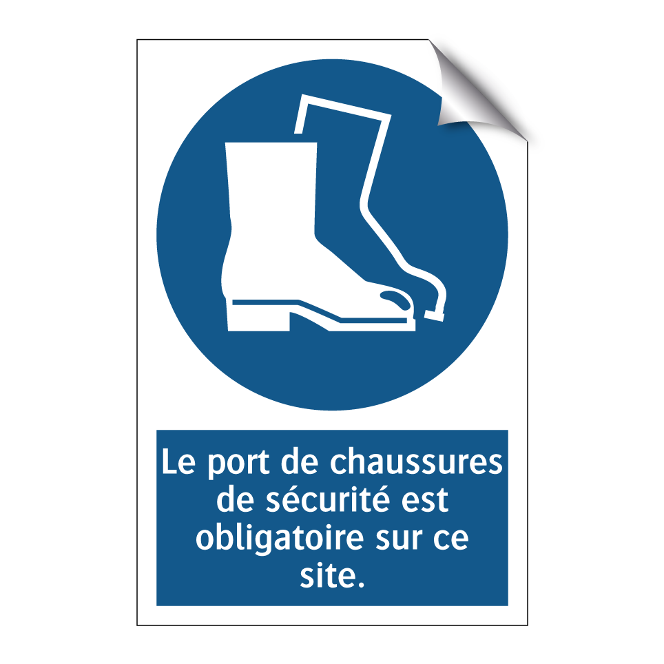 Le port de chaussures de sécurité est obligatoire sur ce site.