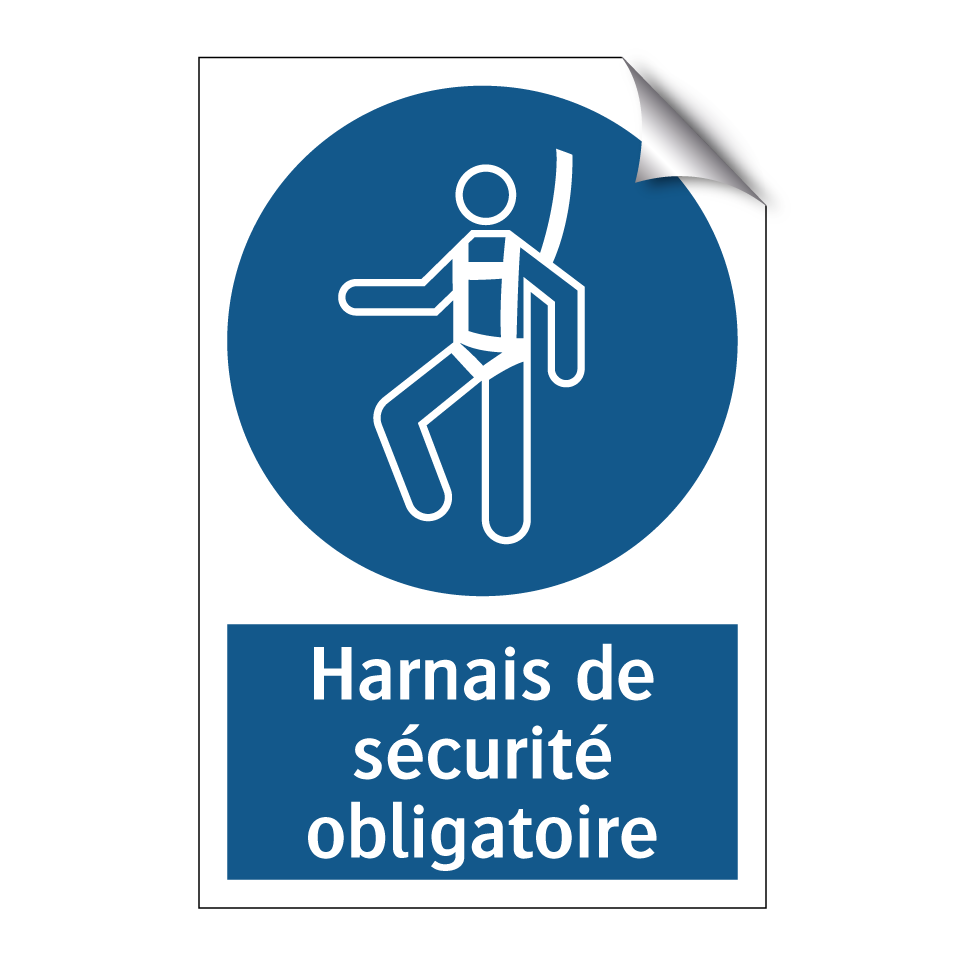 Harnais de sécurité obligatoire