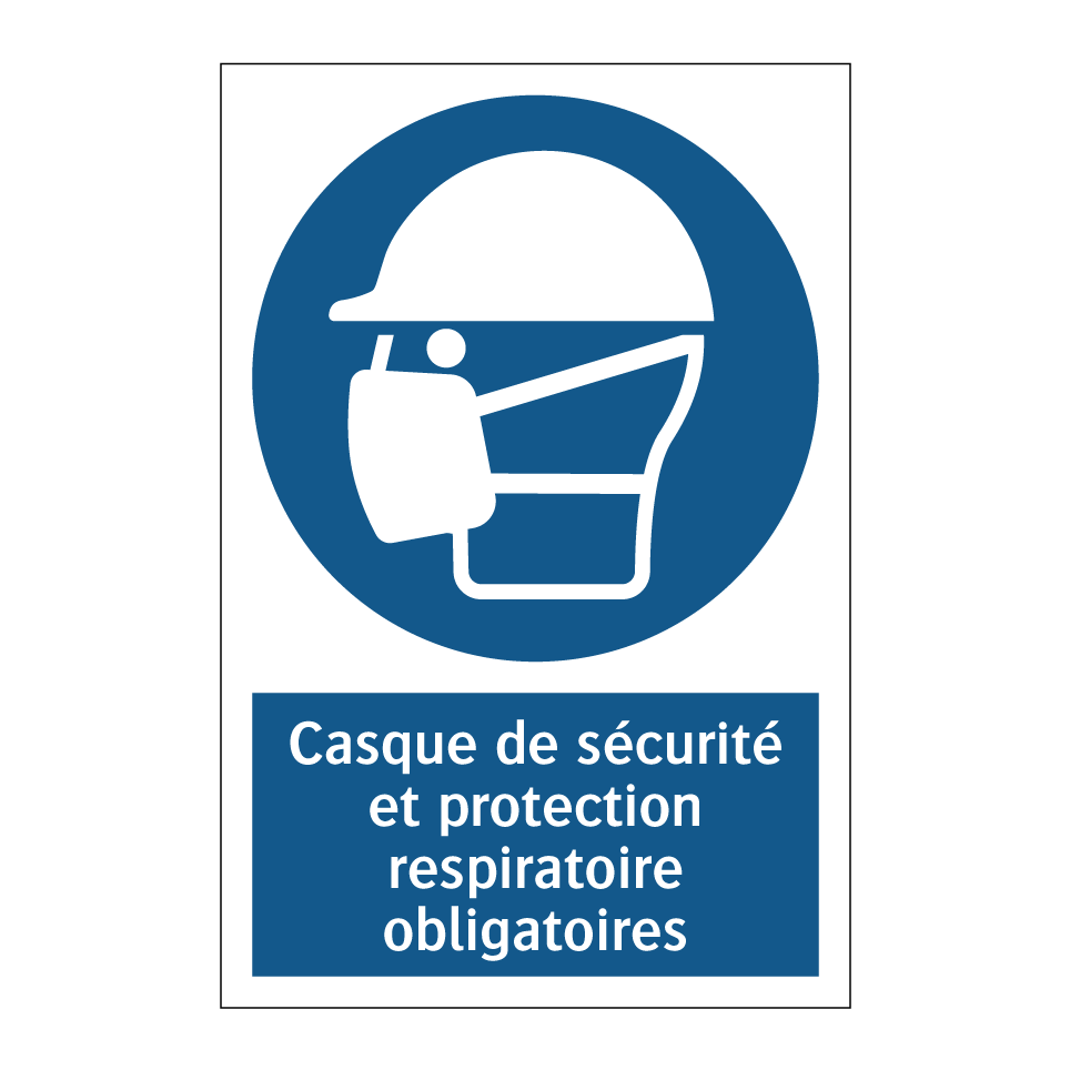 Casque de sécurité et protection respiratoire obligatoires