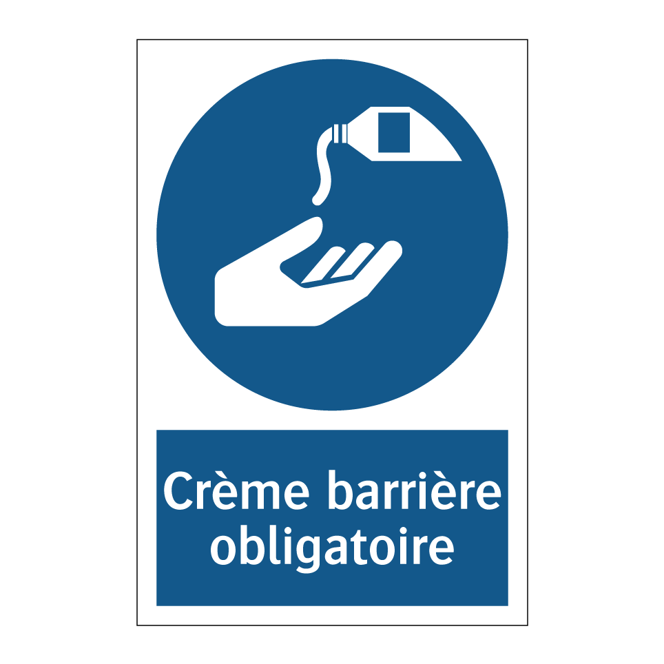 Crème barrière obligatoire