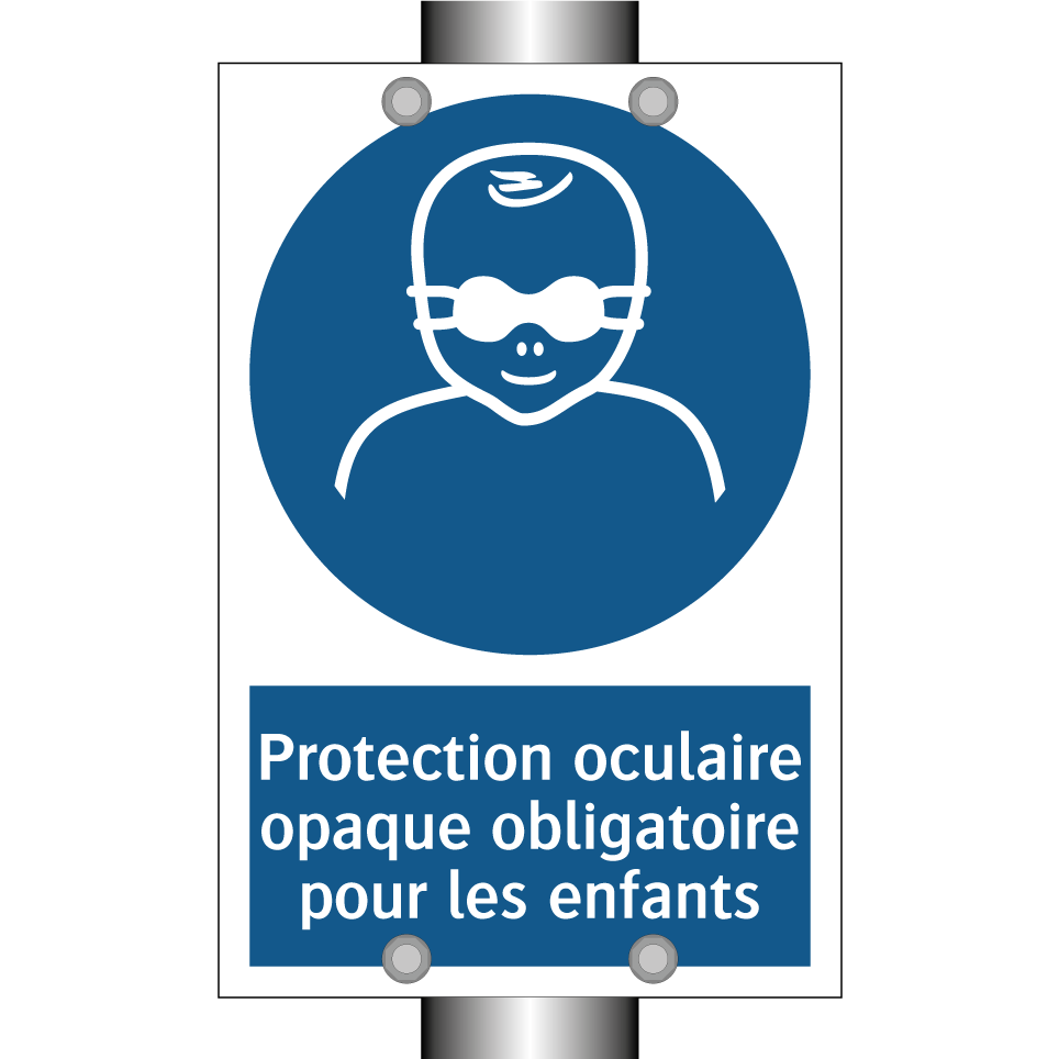 Protection oculaire opaque obligatoire pour les enfants